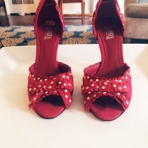 Jennifer Lopez Red Polka Dot Heels